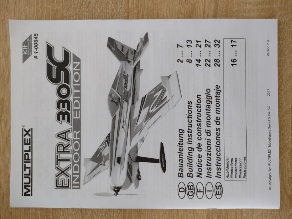 Samolot rc Multiplex Extra 330SC indoor edition