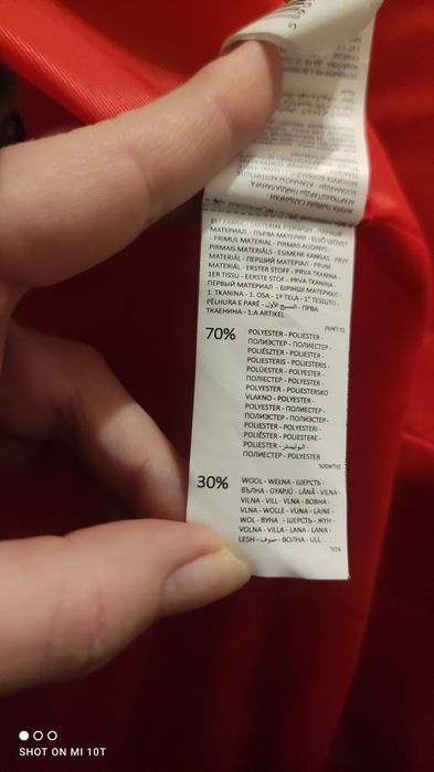 Płaszcz  mohito wełniany 36 kurtka zimowa czerwona płaszczyk