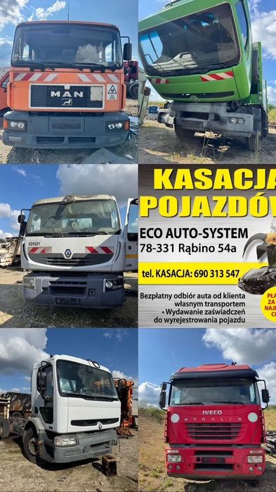 Man 18.224, Renault Premium, Iveco Stralis 440S43 NA CZĘŚCI