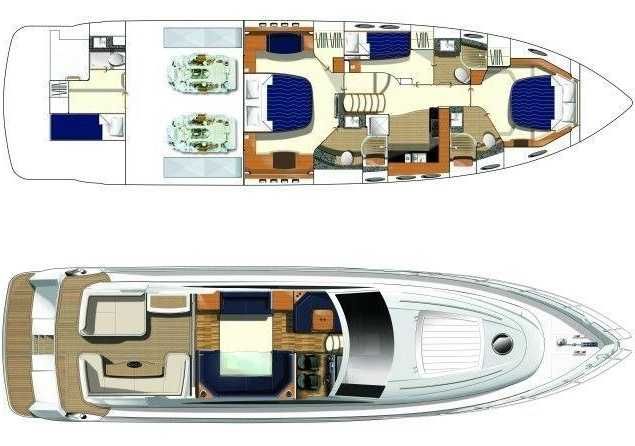 Princess V65 SPORT YACHTS , яхта моторная Принцесса V65