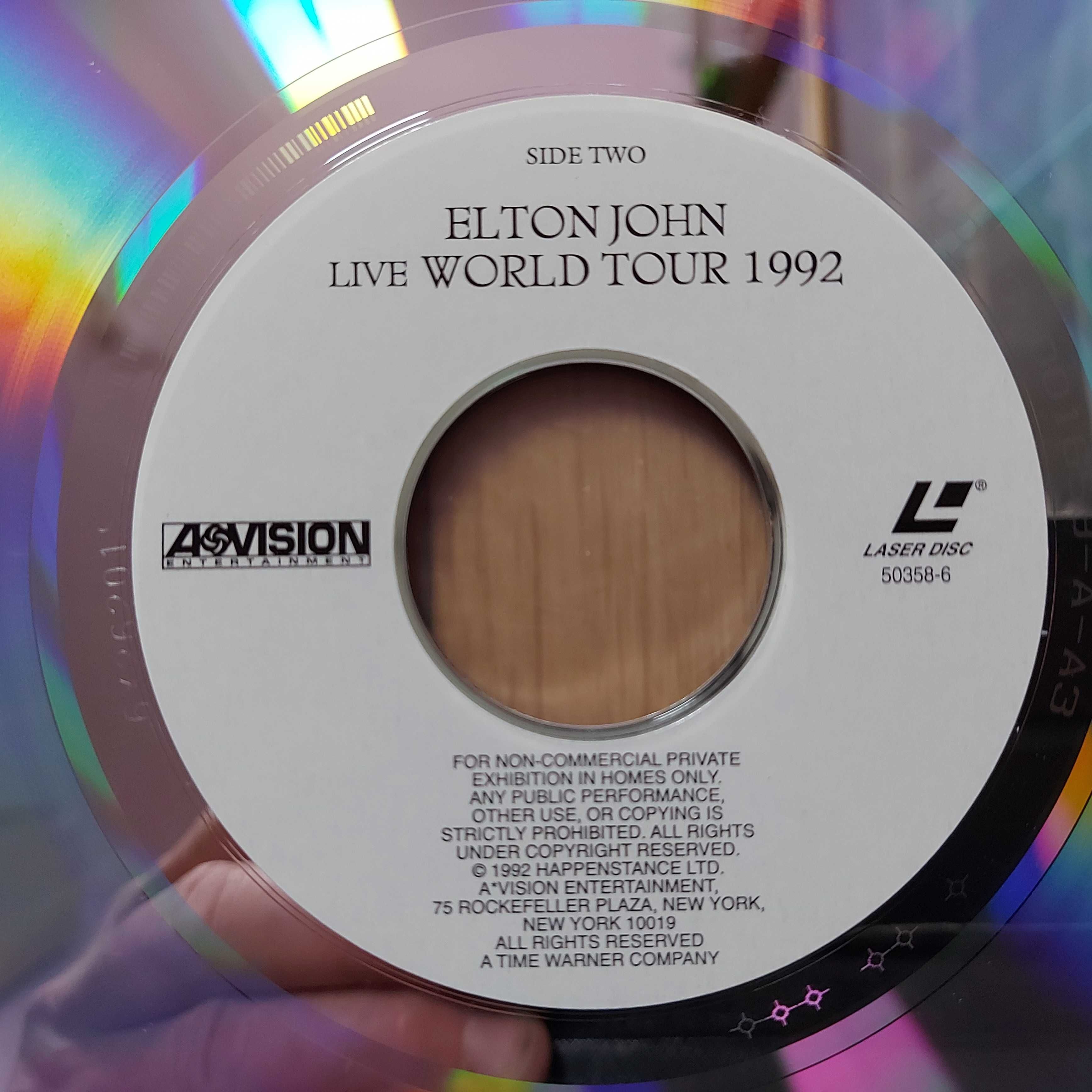 Laserdisc Elton John –Live World Tour 1992,   US 1992  (NM/EX)