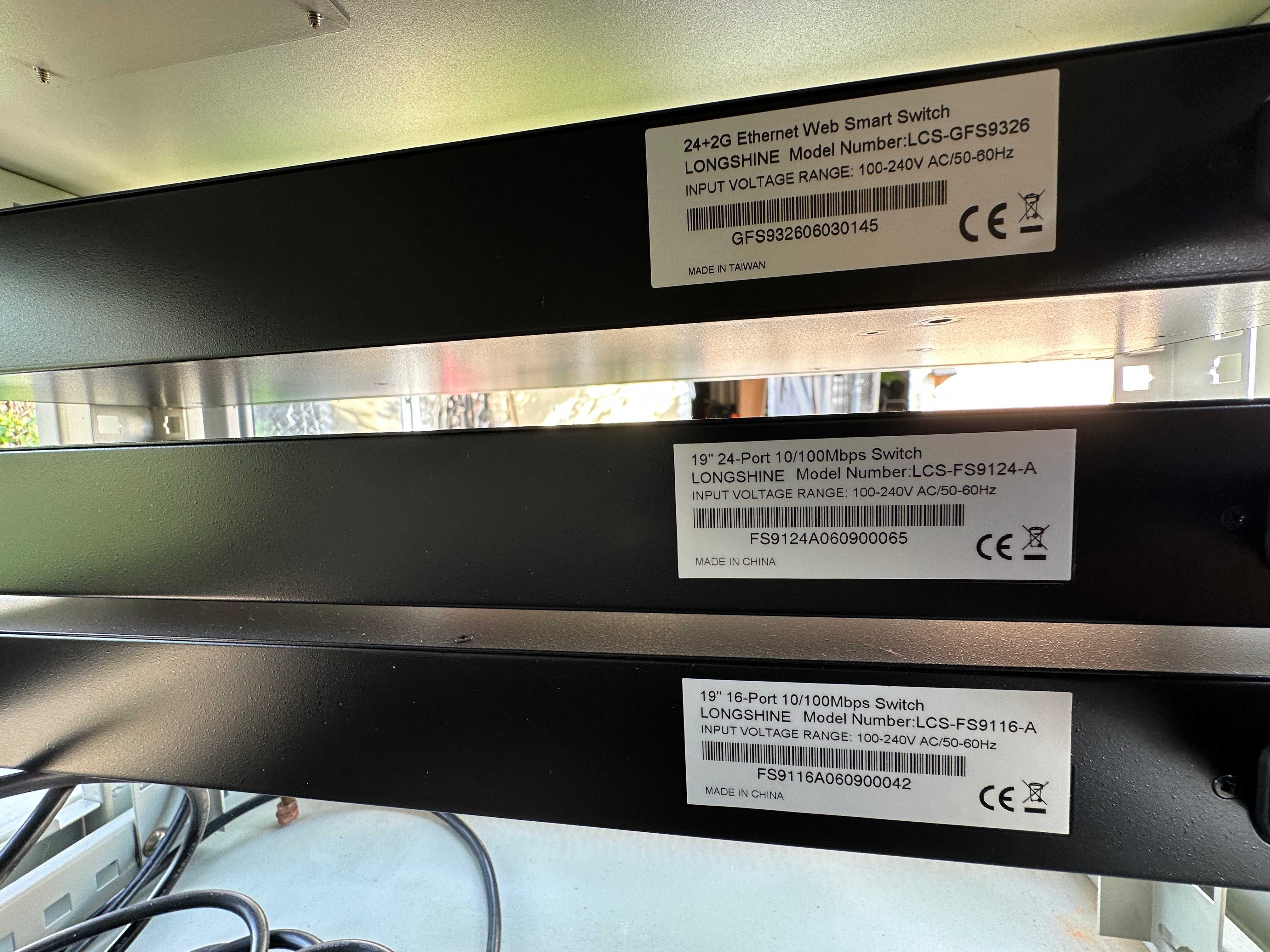 SWITCH Longshine LCS-GFS9326 LCS-FS9124-A LCS-GS9116-A Łącza sieciowe