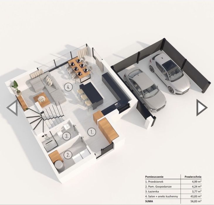 Dom jednorodzinny dwulokalowy w pobliżu puszczy