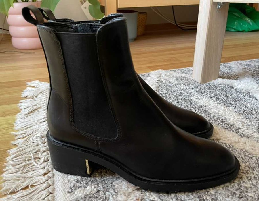 buty gino rossi skóra 36 skórzane botki wiosna jesień sztyblety