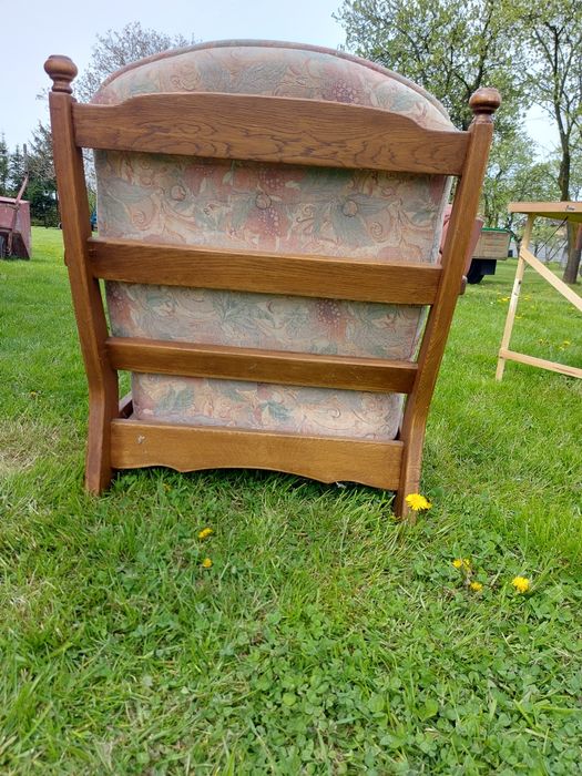 Stylowy Fotel dębowy retro vintage