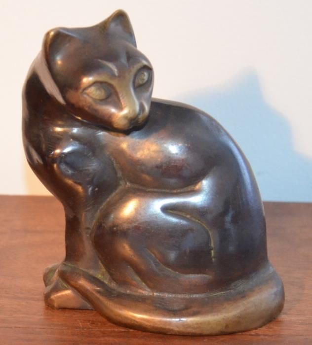 Estatueta GATO em liga de metais nobres