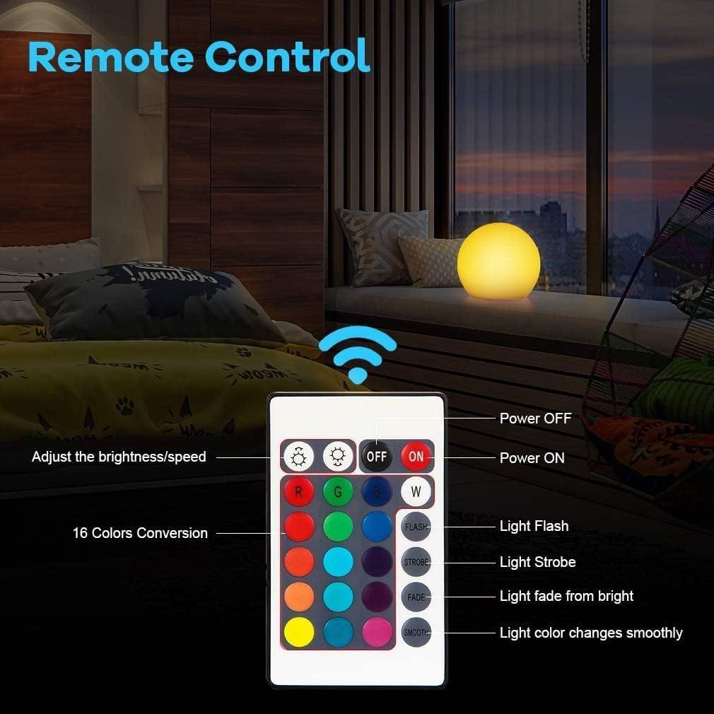 Bolas luz 20cm controlo remoto, Waterproof