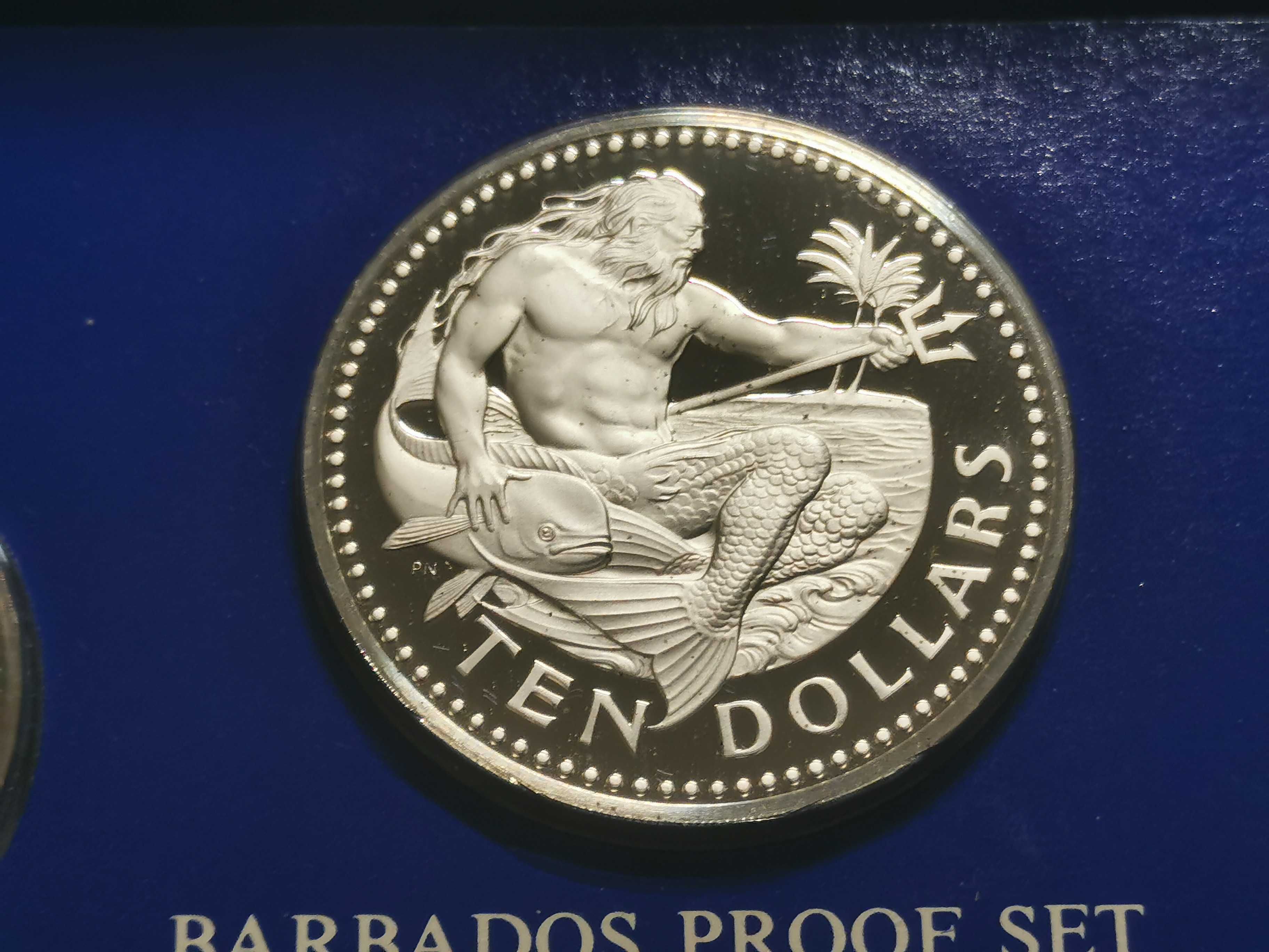 SET 8 monet z Barbados 1977 r. SREBRO