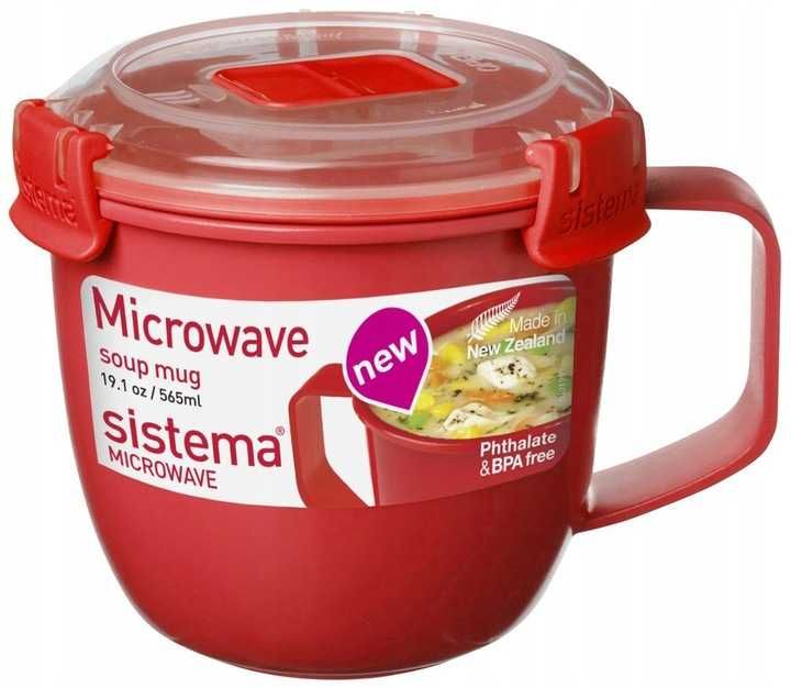 Kubek na zupę SISTEMA Microwave 565 ml nowy