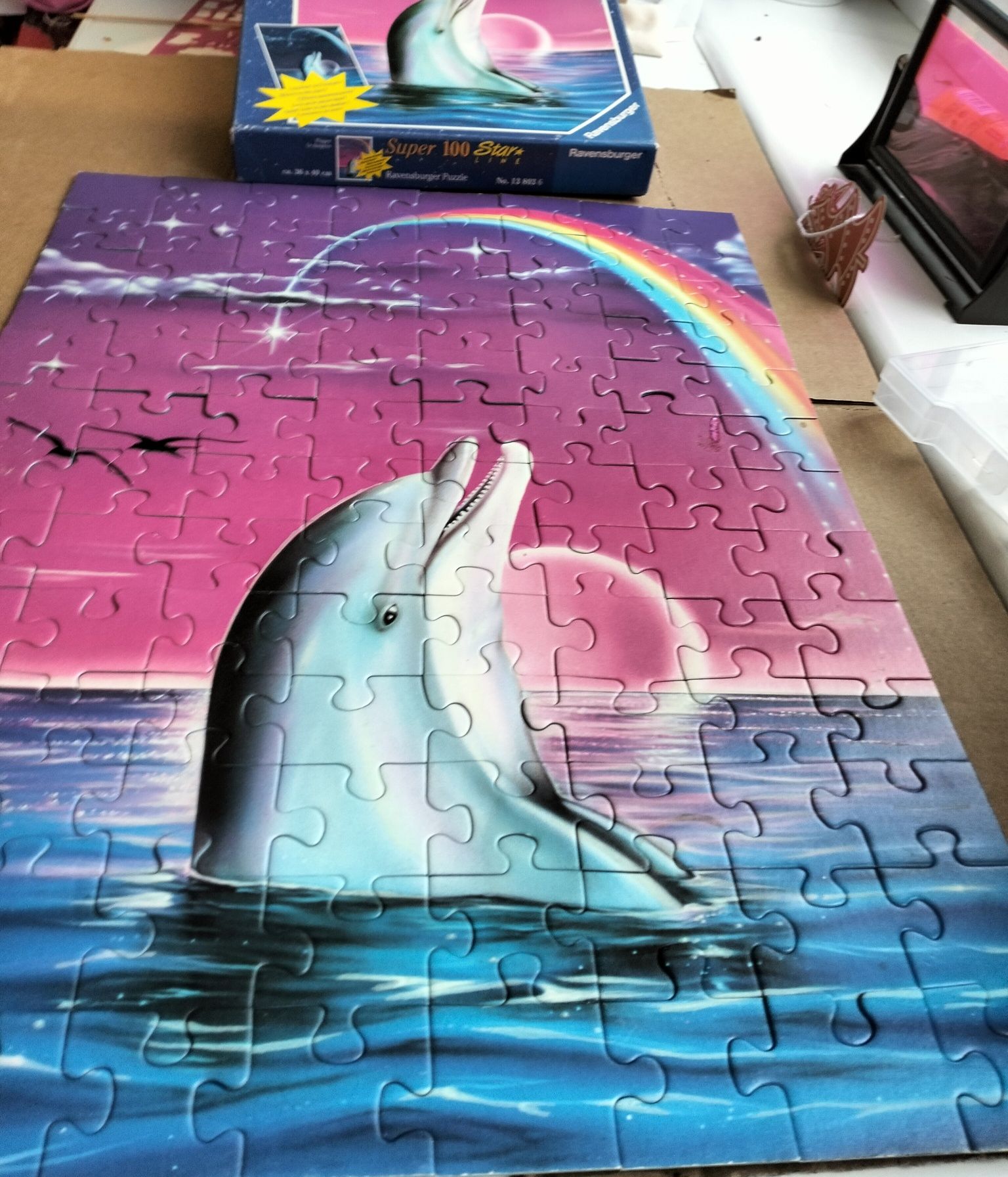 Puzzle delfin, świecące w ciemności 100 sztuk