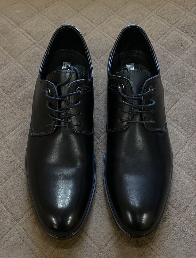 Чоловічі класичні туфлі Yalasou чорні на шнурках 42р 28см