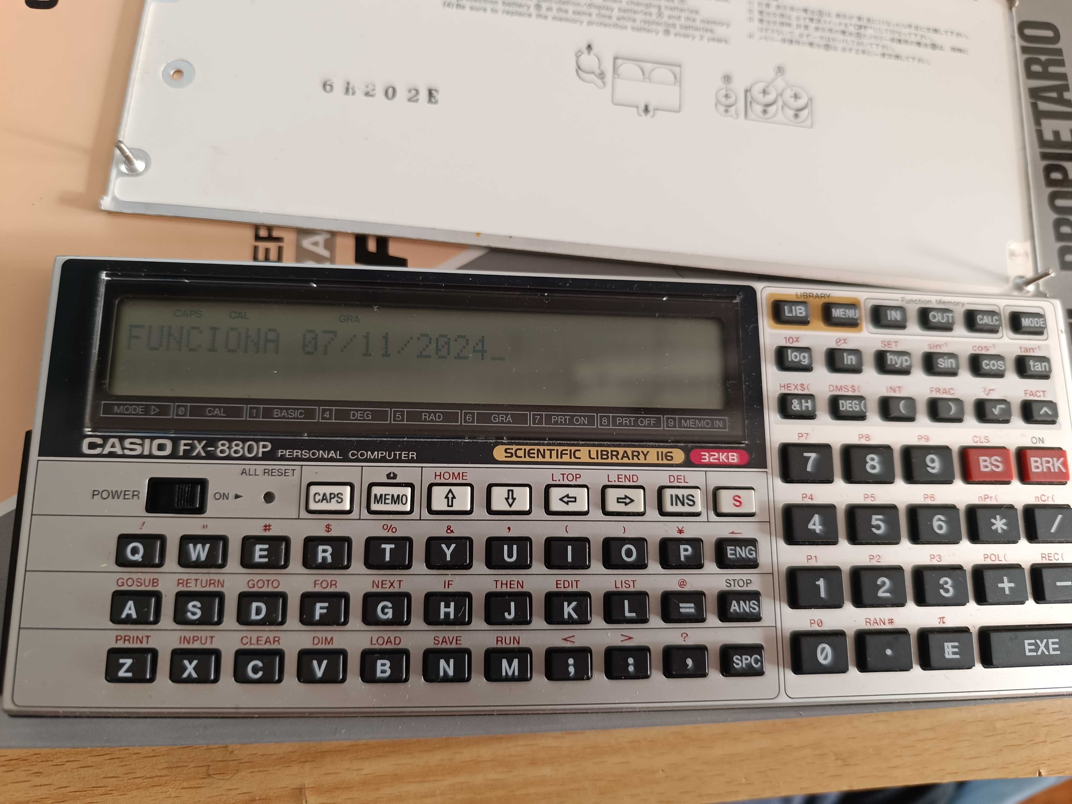 Conjunto 7 Calculadoras Casio e Casio FX-880P Programable Calculator