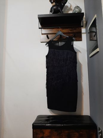 #Sukienka #Natali #Dler M 38 czarna #frędzle sylwester andrzejki