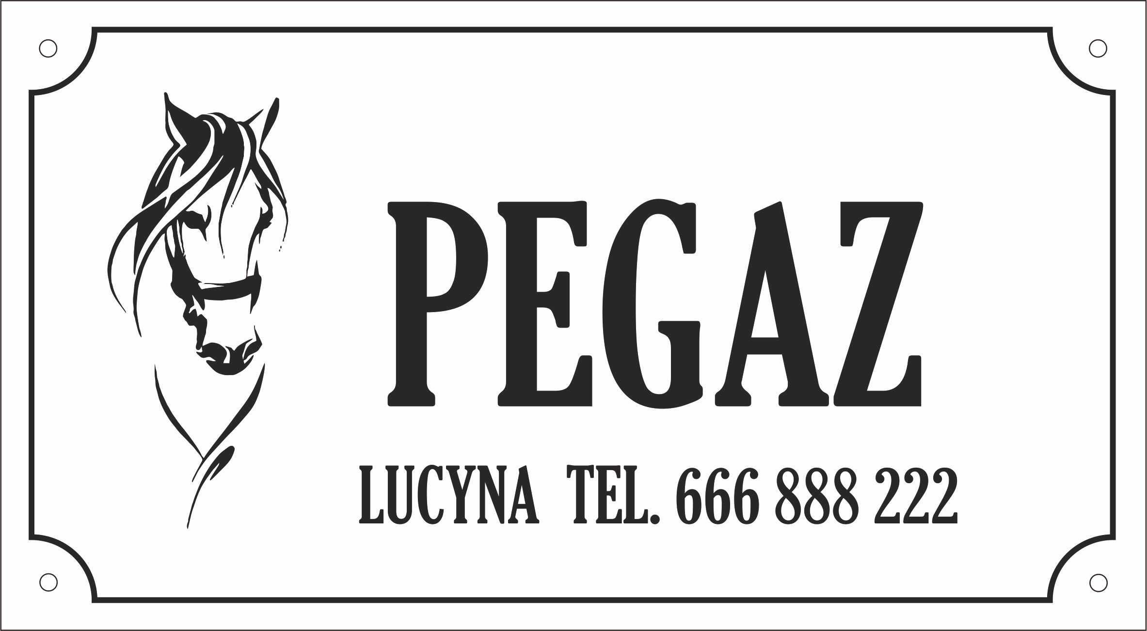 Tabliczka na boks grawerowana personalizacja laminat grawerski 20x11cm