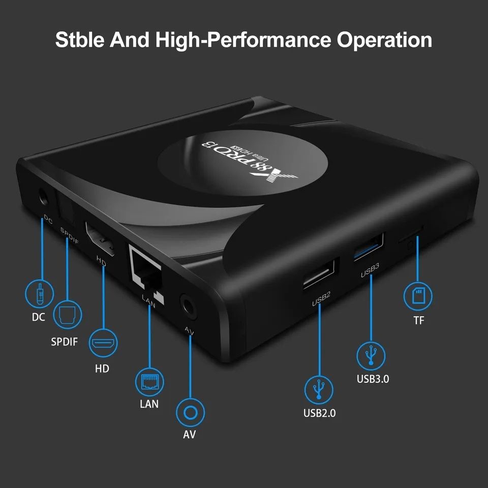 !!Novo!! TV Box Android X88 Pro 13 |4+32G|Android 13|