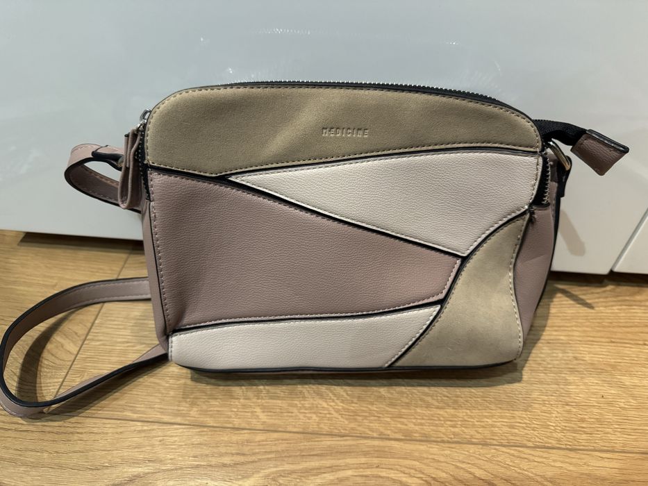 Medicine torebka pastelowe łączone kolory przegródki na zamek