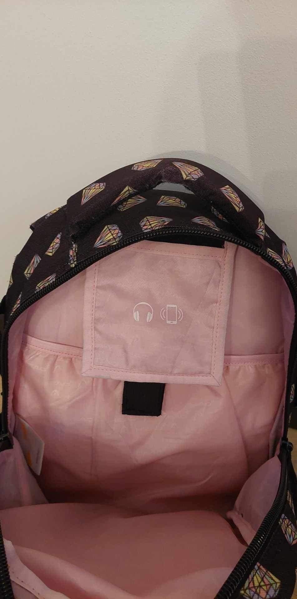 Plecak szkolny HEAD czarny dla dziewczynki nastolatki