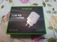 Комплект 2шт Oraimo зарядка 20W USB C быстрая зарядка блок питания
Ста