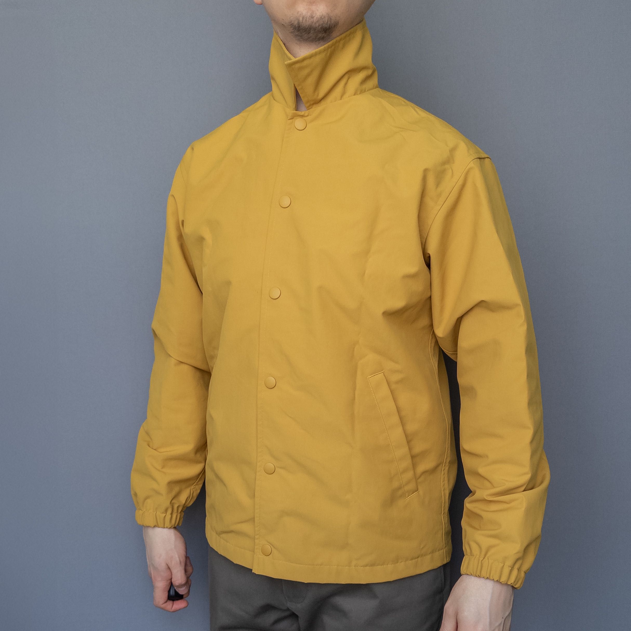 Uniqlo, żółta/musztardowa, kurtka przeciwdeszczowa, rozmiar M