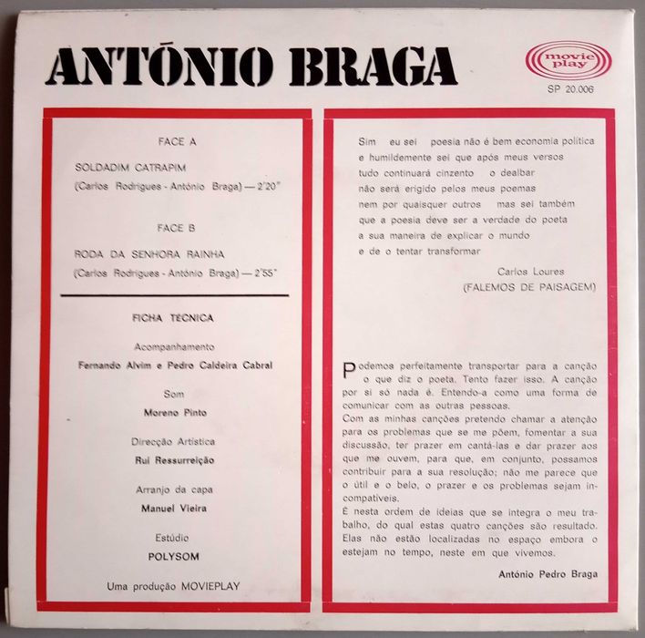 António Braga - - - - - Soldadim Catrapim - - - - - Single