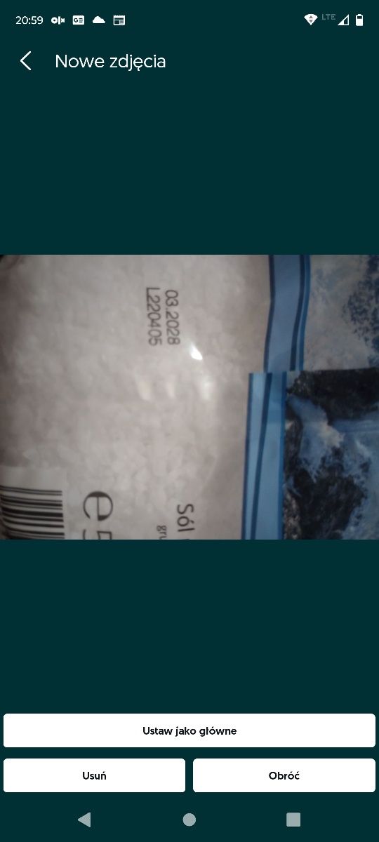 Sól morska gruboziarnista jodowana 2kg