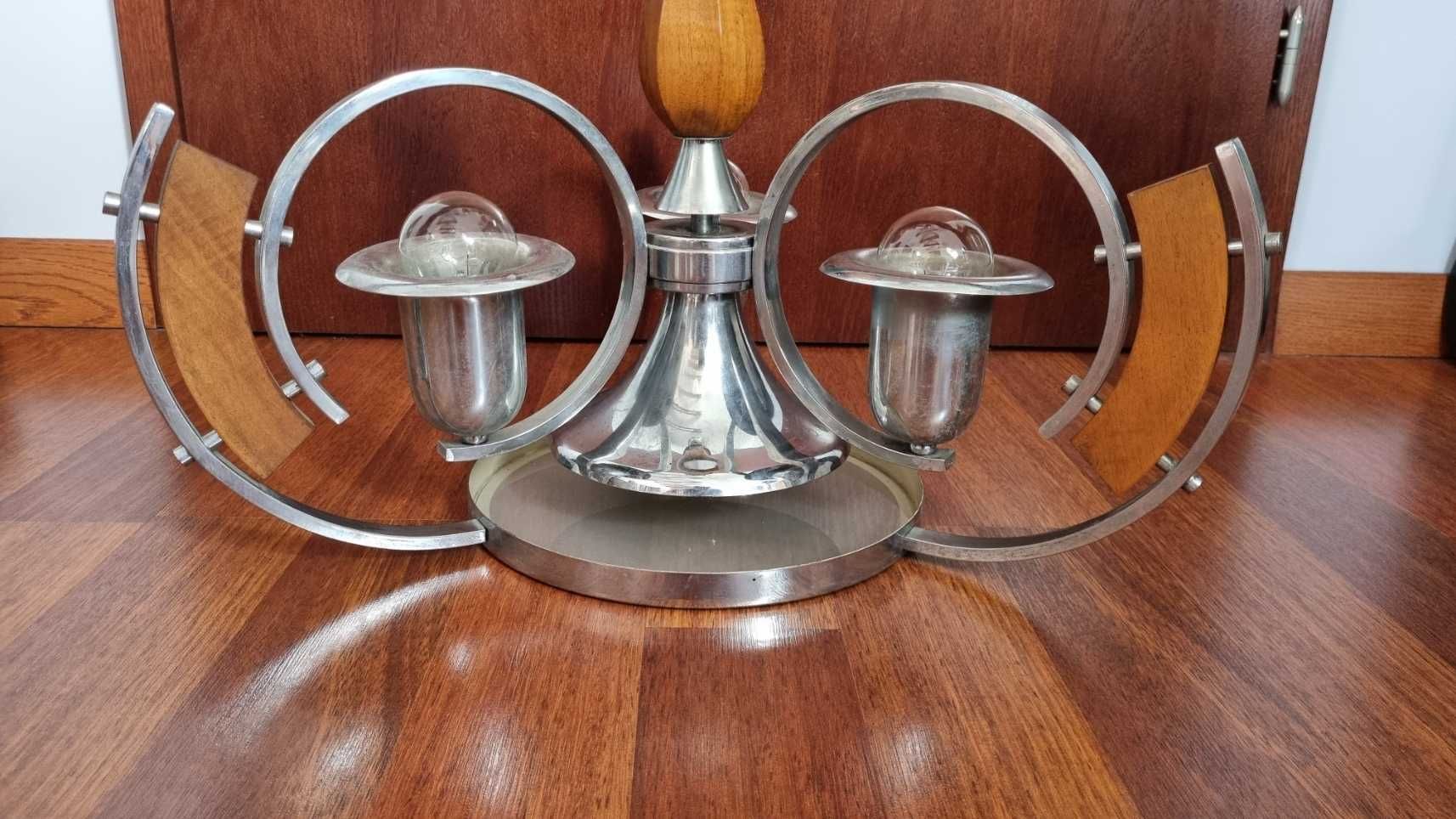 Żyrandol Lampa Bauhaus rasowe Art Deco Czechosłowacja lata 30 design