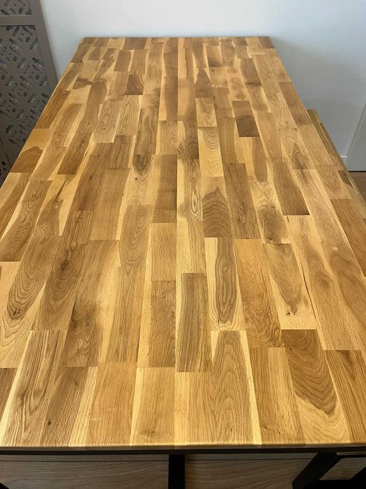 Conjunto Mesa 8 pessoas + 2 Bancos, Hiba. LA REDOUTE - ÓTIMO ESTADO!