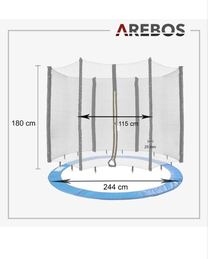 Trampolina 430/360/240cm mata i osłona