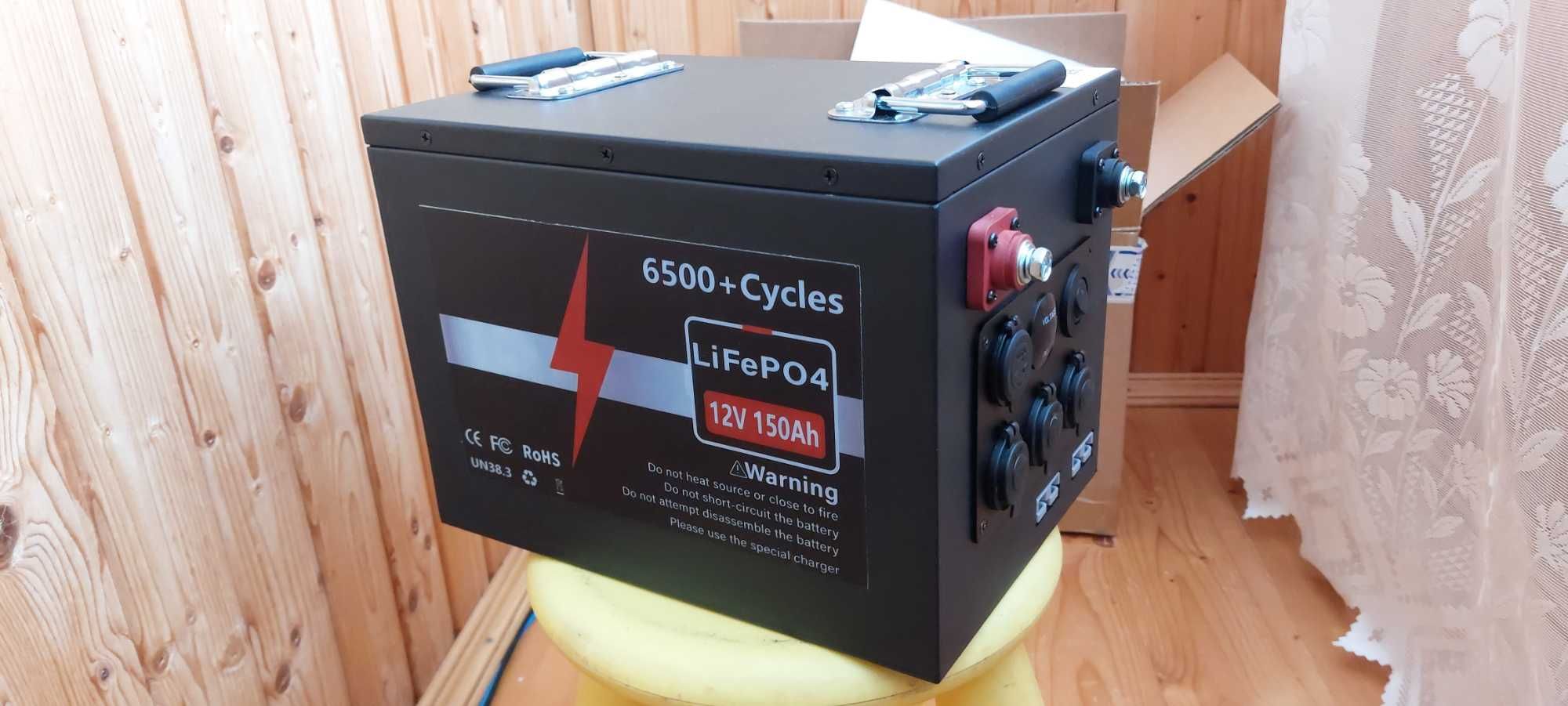 LiFePO4 Акумулятор 12v 150Аh 1920Wh 100A Bluetooth Bms 6500+ Cycles