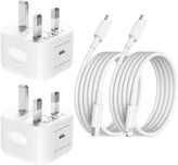 Ładowarka Iphone 20W Usb-C + Kable Lightning/Usb-C Mfi 2 Szt.