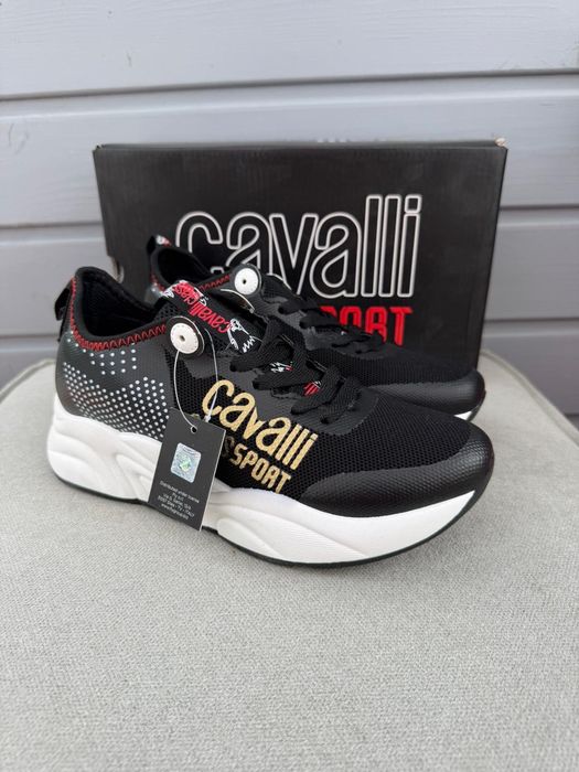 Nowe sneakersy damskie CAVALLI CLASS SPORT czarne 38