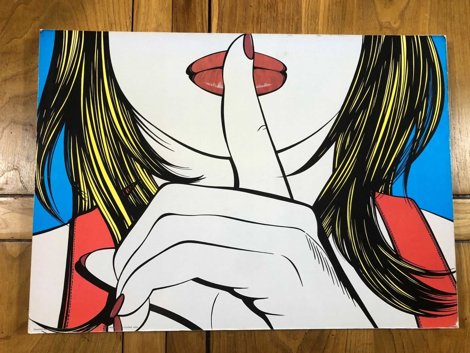 Quadro Pop Pop Art "Shhh" Deborah Azzopardi IKEA 1999 (Solmyra) 1999