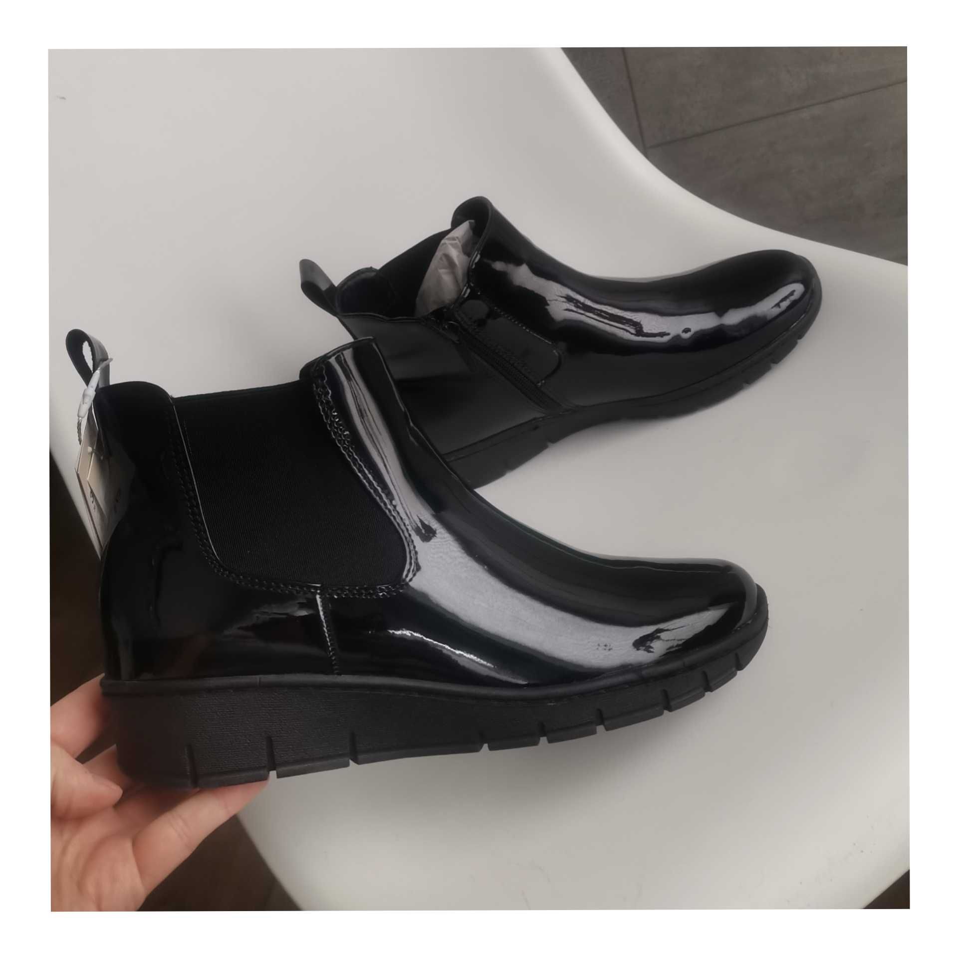 CCC Nowe buty 39 botki lakierowane przejściowe 39 czarne botki