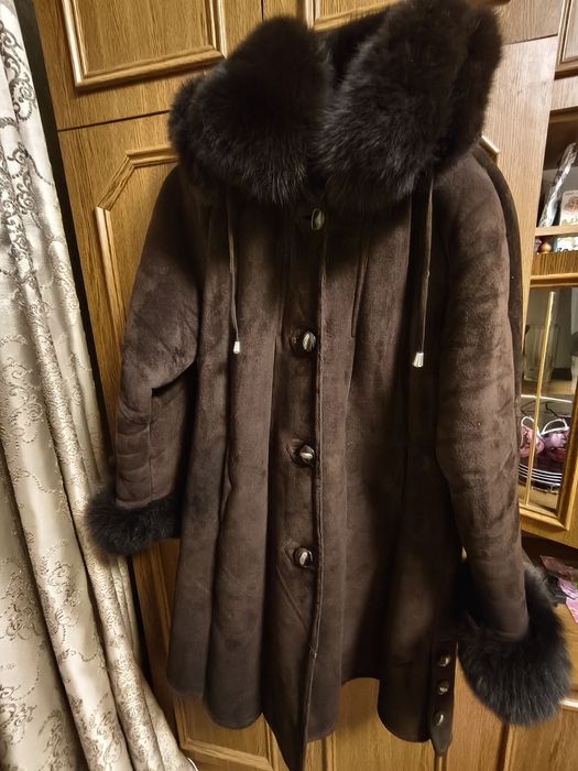 Дублянка замшова коричневого кольору 52-54