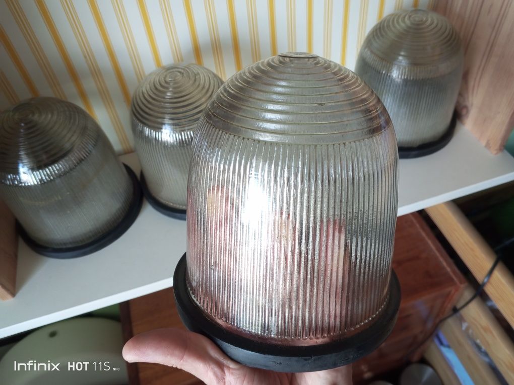 Klosze do lampy przemysłowej PRL