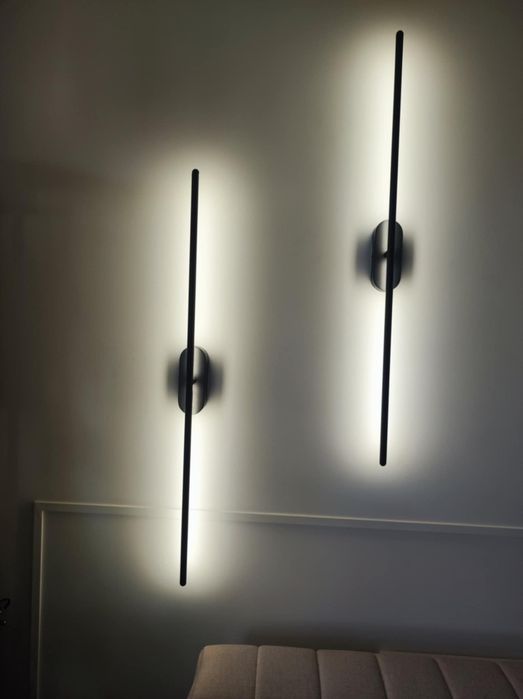 Kinkiet liniowy 2 sztuki Bagette 80 czarny 13W led 4000K nowoczesny el