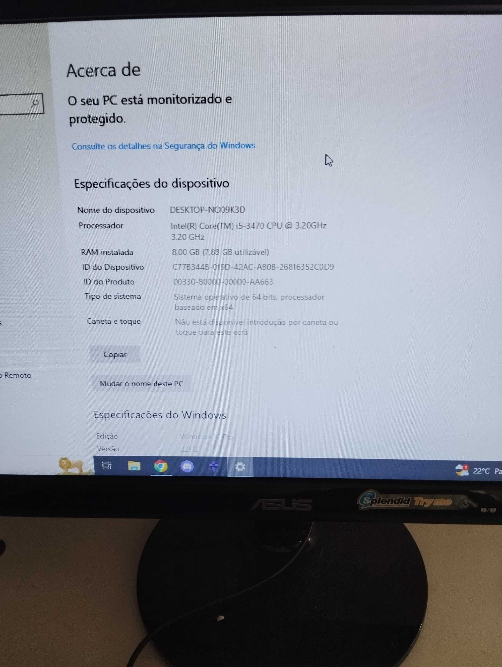 PC HP I5 8GB ram