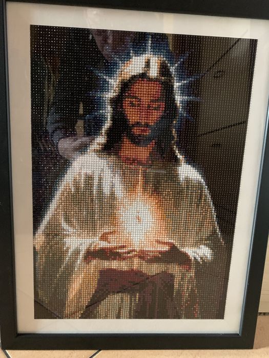 Obraz Serce Jezusa mozaika diamentowa