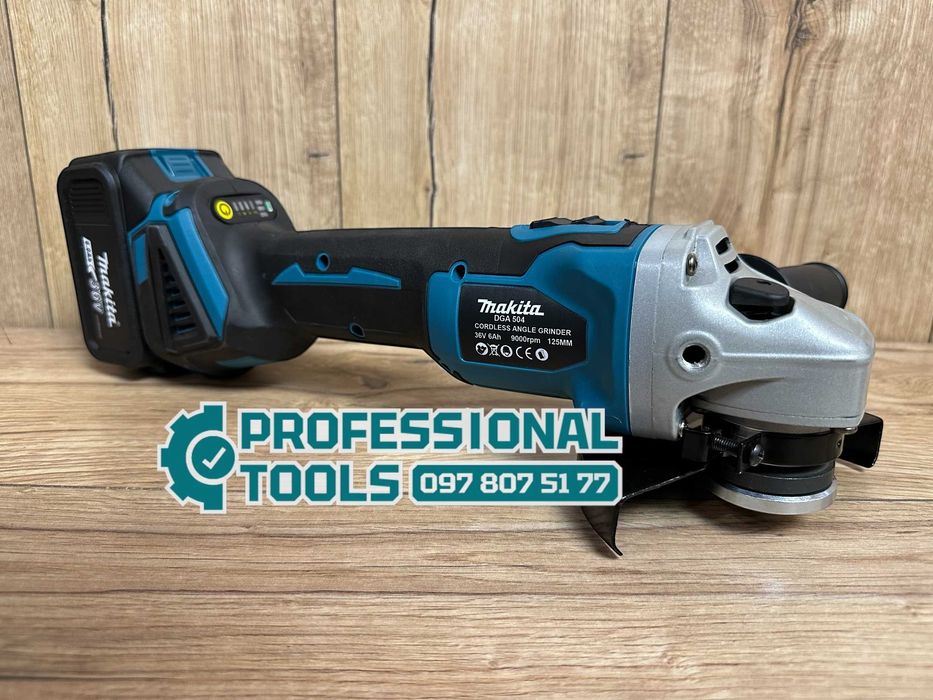 Акумуляторна Полірувальна машина Makita DGA504 Болгарка 3режими роботи