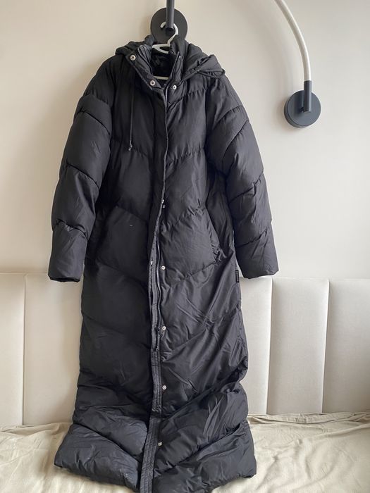 Куртка пуховик теплий зимній довгий S