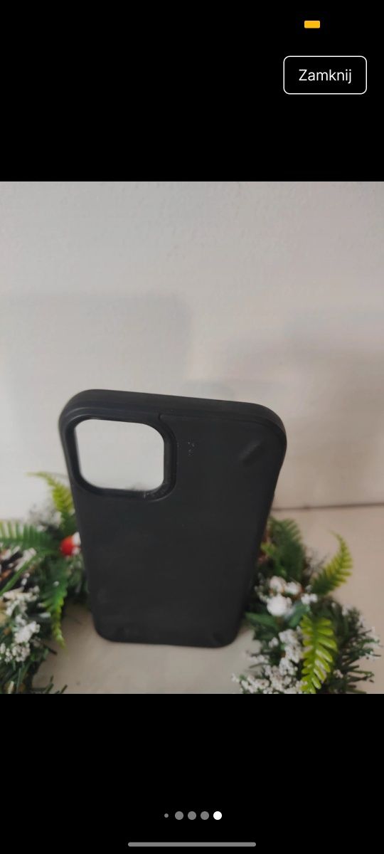 Plecki Etui Case  Obudowa Silikonowe Czarne Case do iphone 12 pro