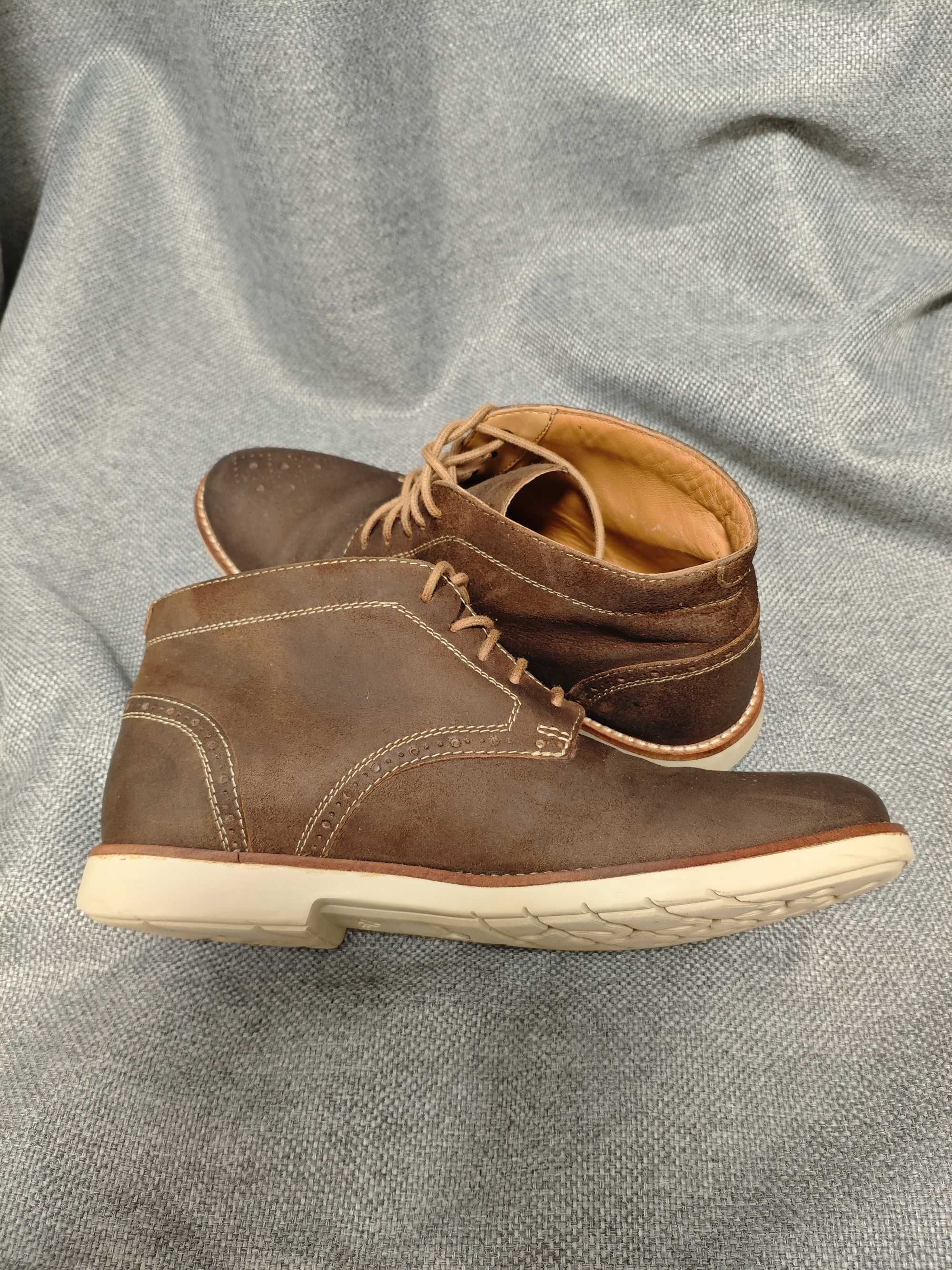 Clarks raspin limit 42 черевики замшеві шкіряні коричневі
