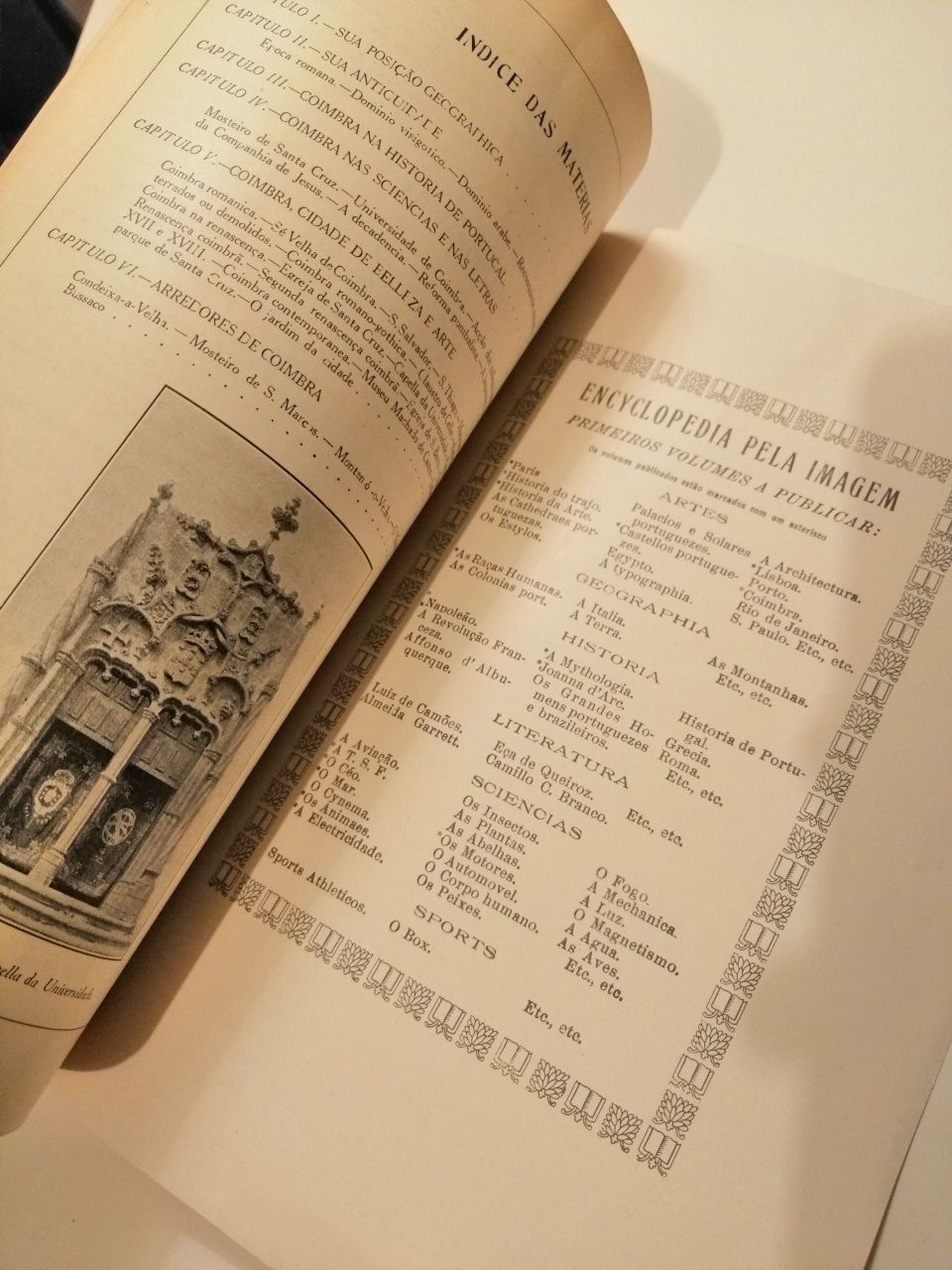 Revista antiga "encyclopedia pela imagem - Coimbra"