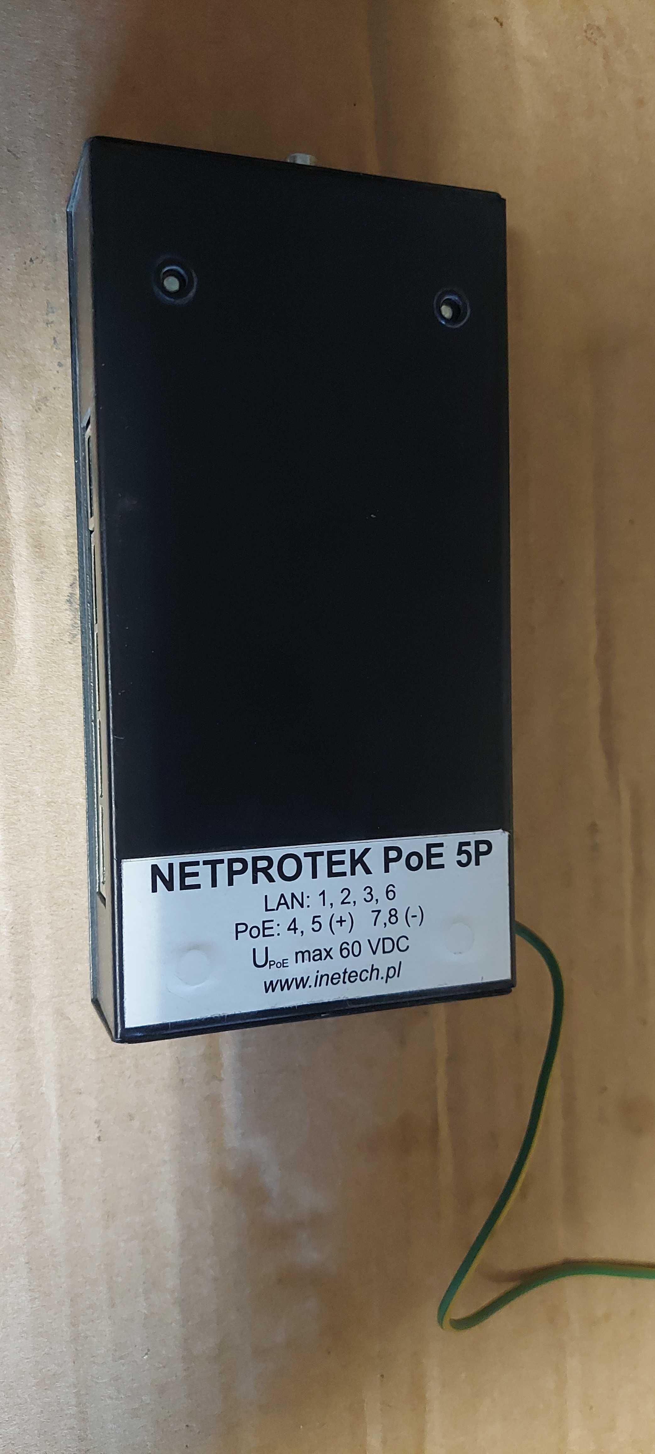Adapter PoE 5-portowy z netprotektorem + 1port
