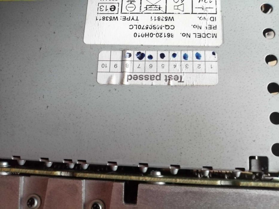 radio z panelem toyota aygo 2007