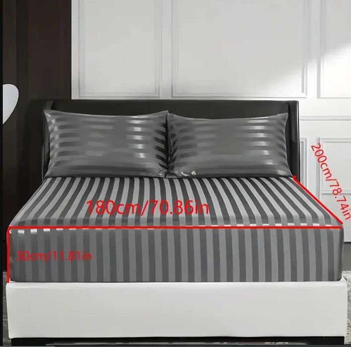 Conjunto De Lençóis Com Elástico 100% Poliéster