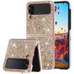 Etui Samsung Galaxy Z Flip 4 Złote Brokatowe Case Obudowa Outlet