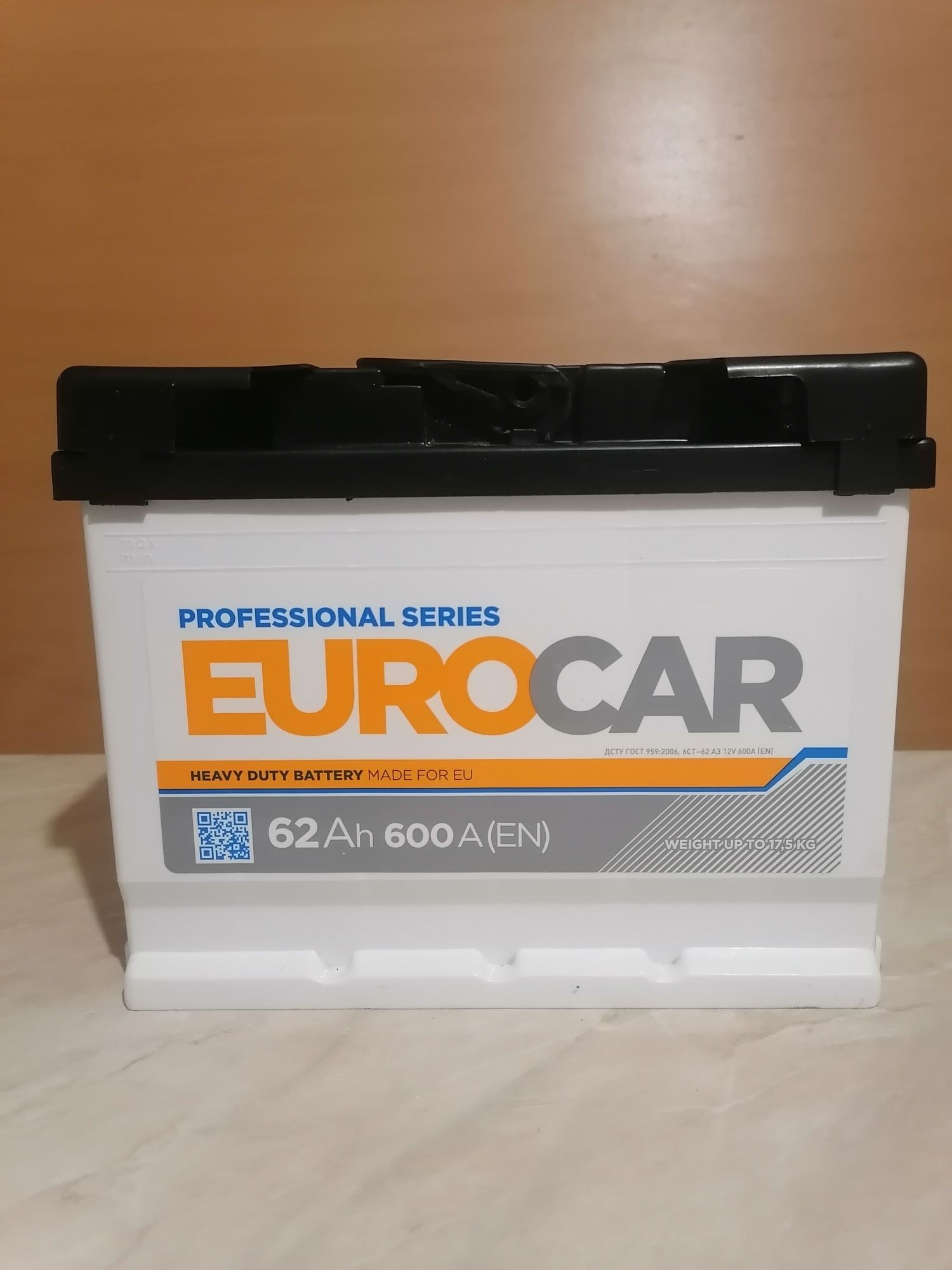 Аккумулятор Eurocar 62ah