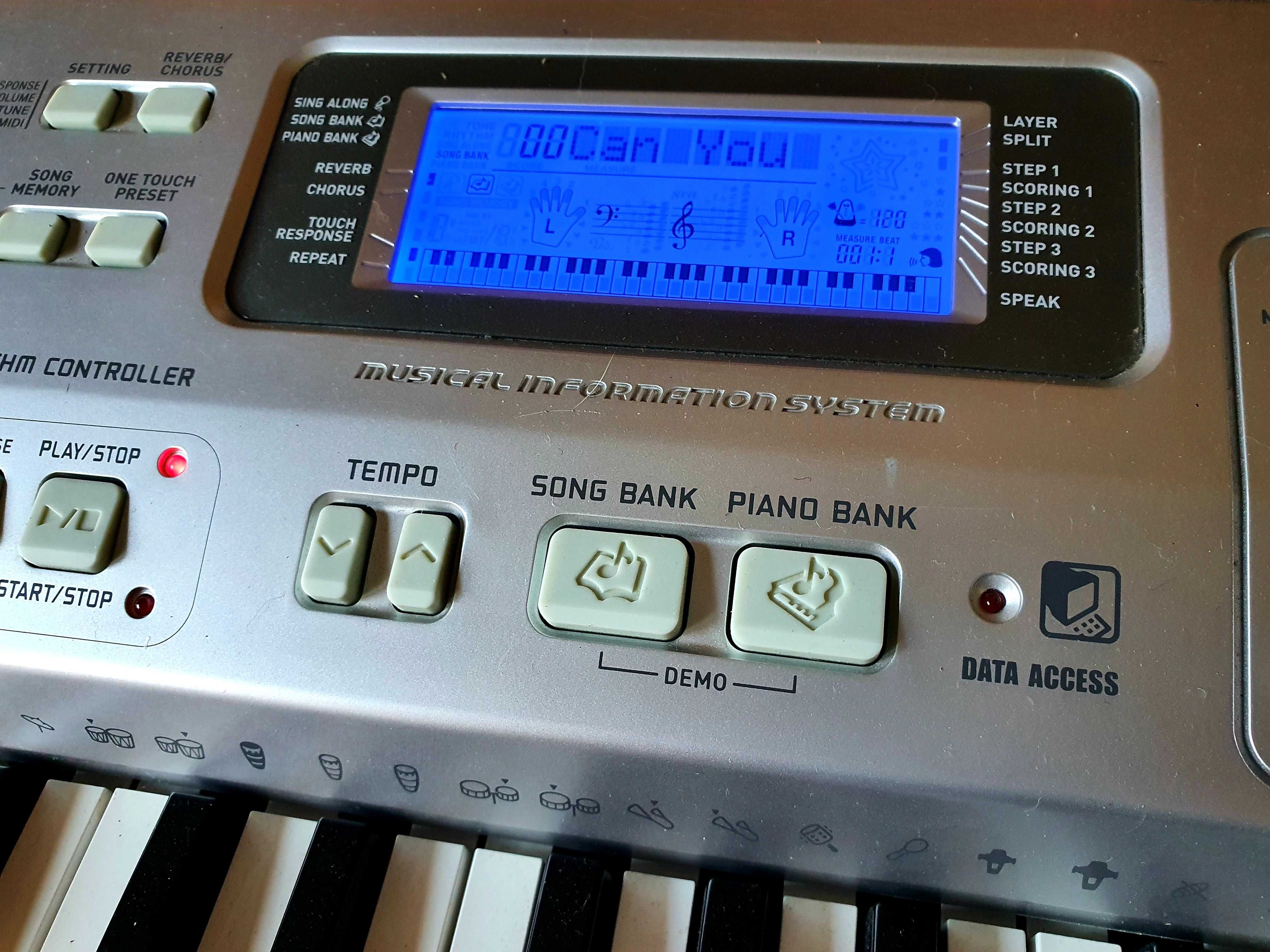 Keyboard Casio, USB, Dynamiczna klawiatura, Ekran, Mikrofon
