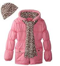 Курточка теплая и шапочка, шарфик 3-4 года Pink Platinum